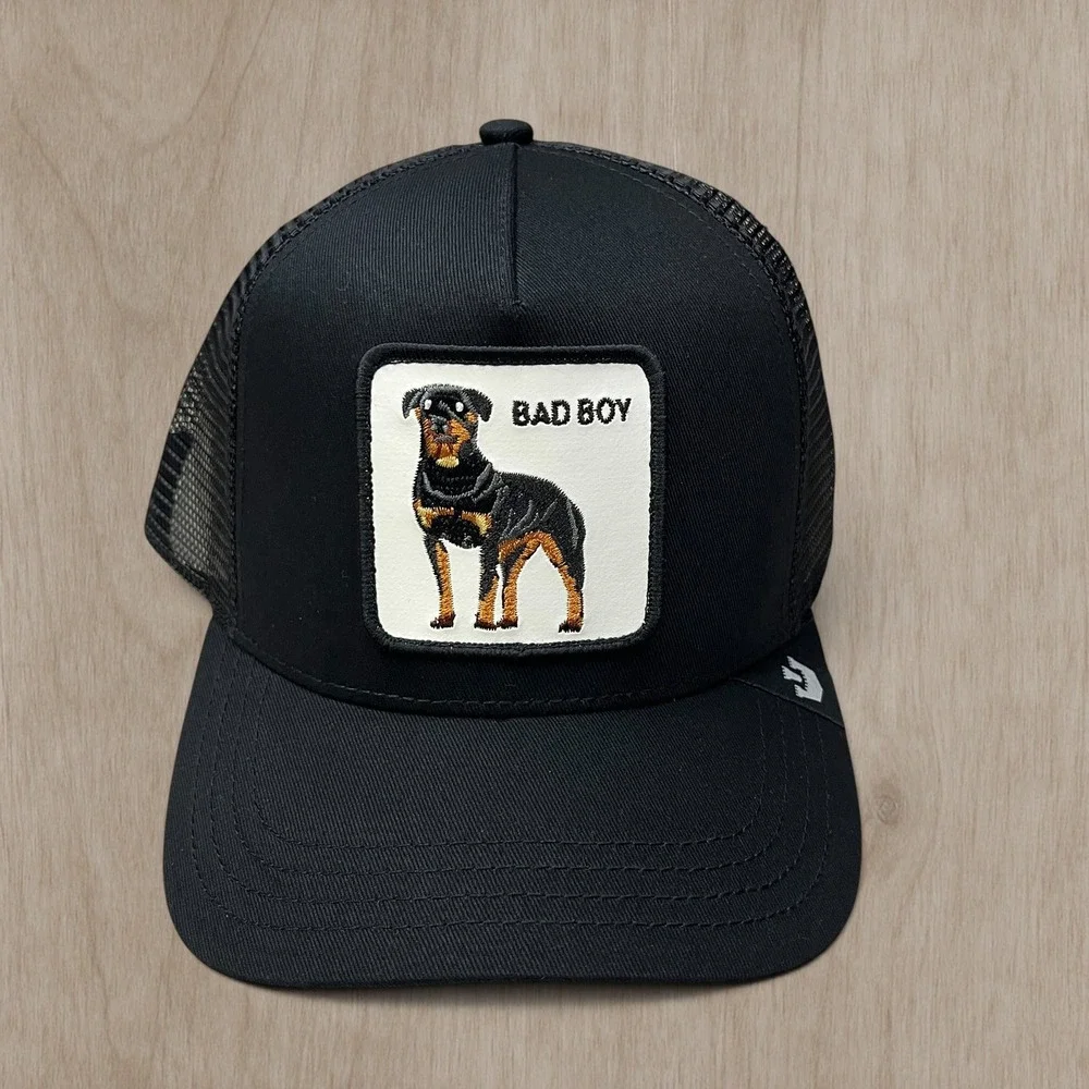 Goorin Bros The Farm Bad Boy Rottweiler Trucker Hat Black Snapback 101-0683-YA